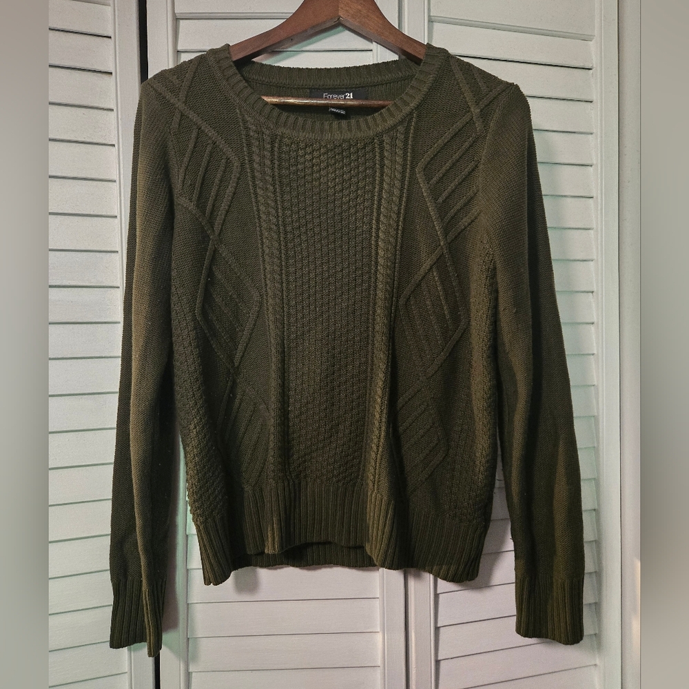 Forever 21 Forest Green Knit Top
